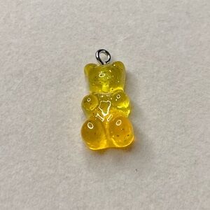 Gummi Bear Charm Pendant | Colorful Candy-Inspired Mini Jewelry Charm-yellow